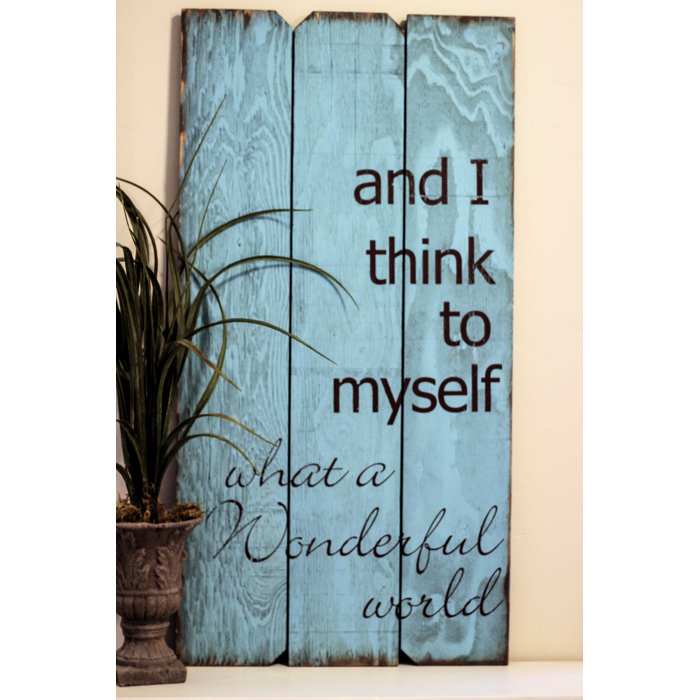 Dovecove Rustic Signs Wonderful World Wall Décor & Reviews Wayfair